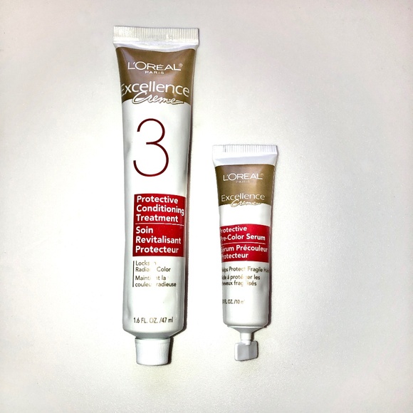 L'OREAL Excellence Creme Protective Conditioning + Pre-Color Treatment Lot of 2 - Picture 1 of 5